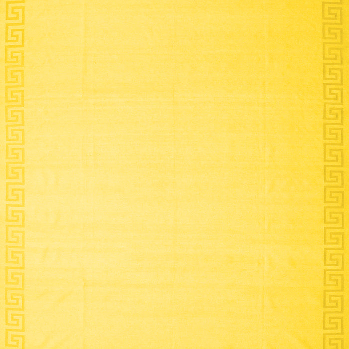 Machine Washable Solid Yellow Modern Rug, wshcon2408yw