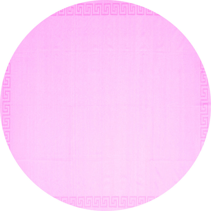 Round Solid Pink Modern Rug, con2408pnk