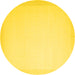 Round Solid Yellow Modern Rug, con2408yw