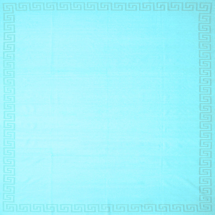 Square Machine Washable Solid Light Blue Modern Rug, wshcon2408lblu