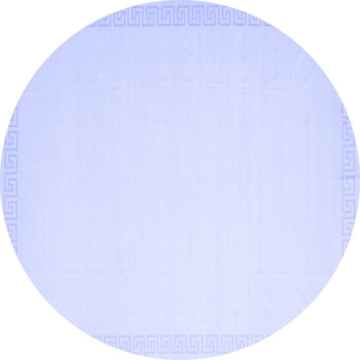 Round Solid Blue Modern Rug, con2408blu