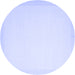 Round Solid Blue Modern Rug, con2408blu