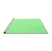 Sideview of Machine Washable Solid Emerald Green Modern Area Rugs, wshcon2409emgrn