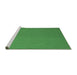 Sideview of Machine Washable Abstract Emerald Green Contemporary Area Rugs, wshcon240emgrn