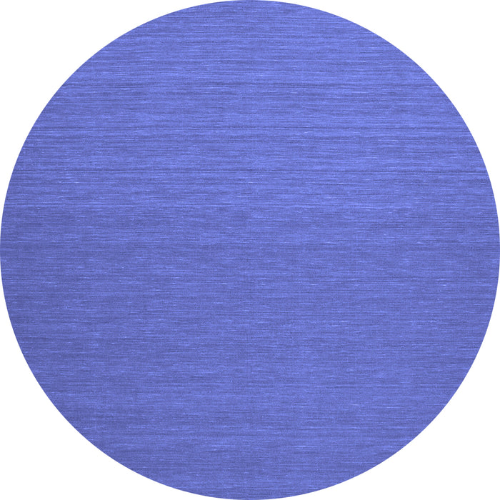 Round Abstract Blue Contemporary Rug, con240blu