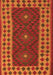 Serging Thickness of Machine Washable Oriental Orange Traditional Area Rugs, wshcon2410org