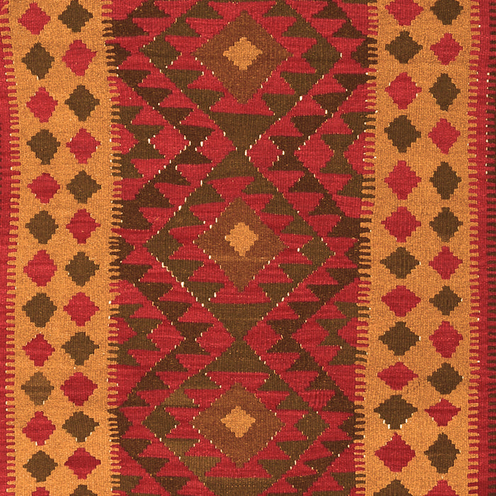 Serging Thickness of Machine Washable Oriental Orange Traditional Area Rugs, wshcon2410org