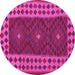 Round Oriental Pink Traditional Rug, con2410pnk