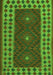 Serging Thickness of Machine Washable Oriental Green Traditional Area Rugs, wshcon2410grn