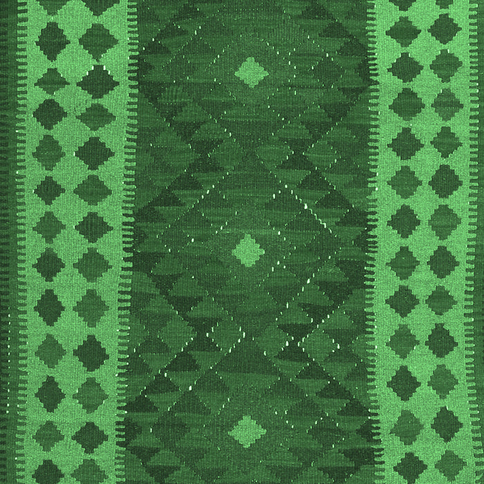 Machine Washable Oriental Emerald Green Traditional Area Rugs, wshcon2410emgrn