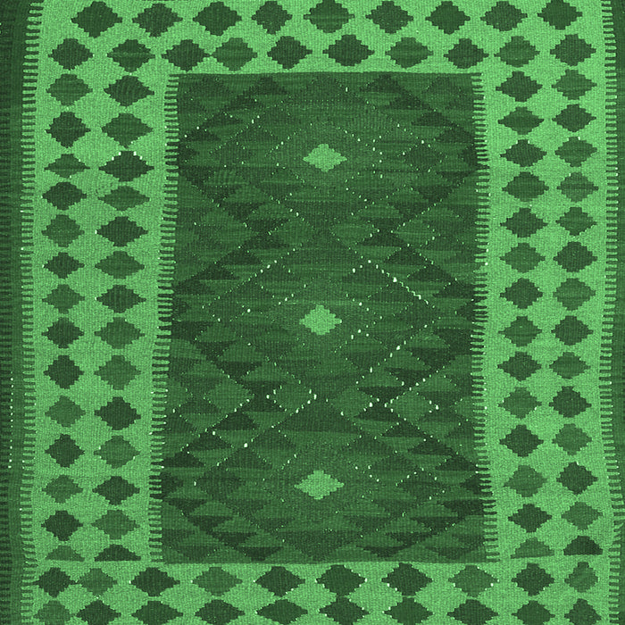 Square Oriental Emerald Green Traditional Rug, con2410emgrn