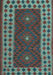 Machine Washable Oriental Light Blue Traditional Rug, wshcon2410lblu