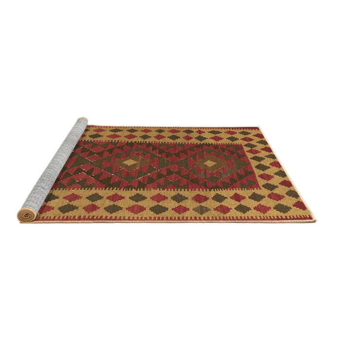 Sideview of Machine Washable Oriental Brown Traditional Rug, wshcon2410brn