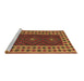 Sideview of Machine Washable Oriental Brown Traditional Rug, wshcon2410brn