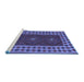 Sideview of Machine Washable Oriental Blue Traditional Rug, wshcon2410blu