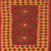 Serging Thickness of Oriental Orange Traditional Rug, con2410org