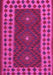 Machine Washable Oriental Pink Traditional Rug, wshcon2410pnk