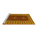 Sideview of Machine Washable Oriental Yellow Traditional Rug, wshcon2410yw