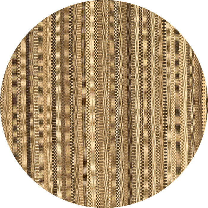 Round Machine Washable Abstract Brown Contemporary Rug, wshcon2411brn