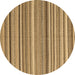 Round Abstract Brown Contemporary Rug, con2411brn