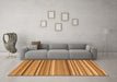 Machine Washable Abstract Orange Contemporary Area Rugs in a Living Room, wshcon2411org