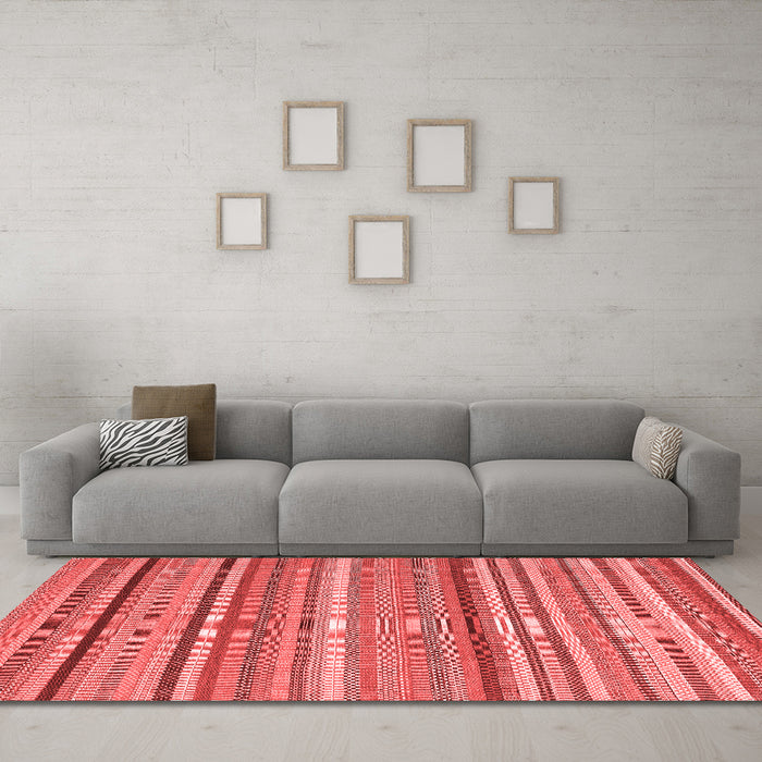 Contemporary Red Washable Rugs