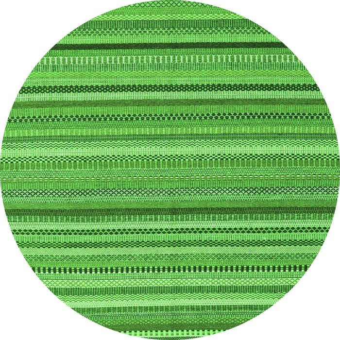 Square Abstract Green Contemporary Rug, con2411grn