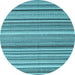 Round Machine Washable Abstract Light Blue Contemporary Rug, wshcon2411lblu