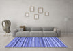 Machine Washable Abstract Blue Contemporary Rug in a Living Room, wshcon2411blu