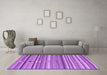 Machine Washable Abstract Purple Contemporary Area Rugs in a Living Room, wshcon2411pur