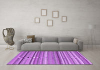 Machine Washable Abstract Purple Contemporary Rug, wshcon2411pur