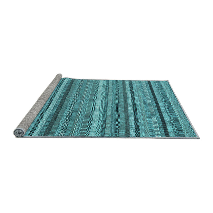 Sideview of Machine Washable Abstract Light Blue Contemporary Rug, wshcon2411lblu