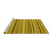 Sideview of Machine Washable Abstract Yellow Contemporary Rug, wshcon2411yw