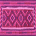 Square Machine Washable Oriental Pink Traditional Rug, wshcon2412pnk