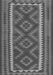 Serging Thickness of Machine Washable Oriental Gray Traditional Rug, wshcon2412gry