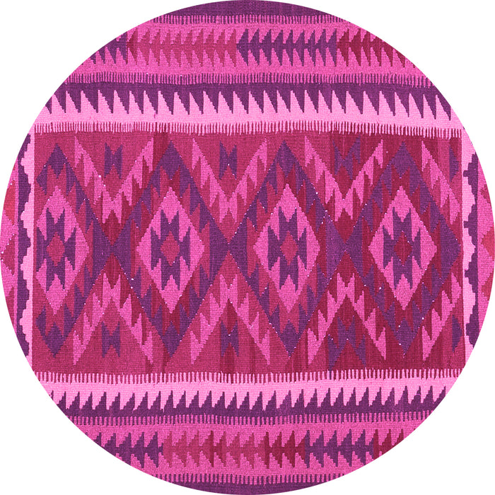 Round Oriental Pink Traditional Rug, con2412pnk