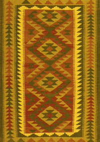 Oriental Yellow Traditional Rug, con2412yw