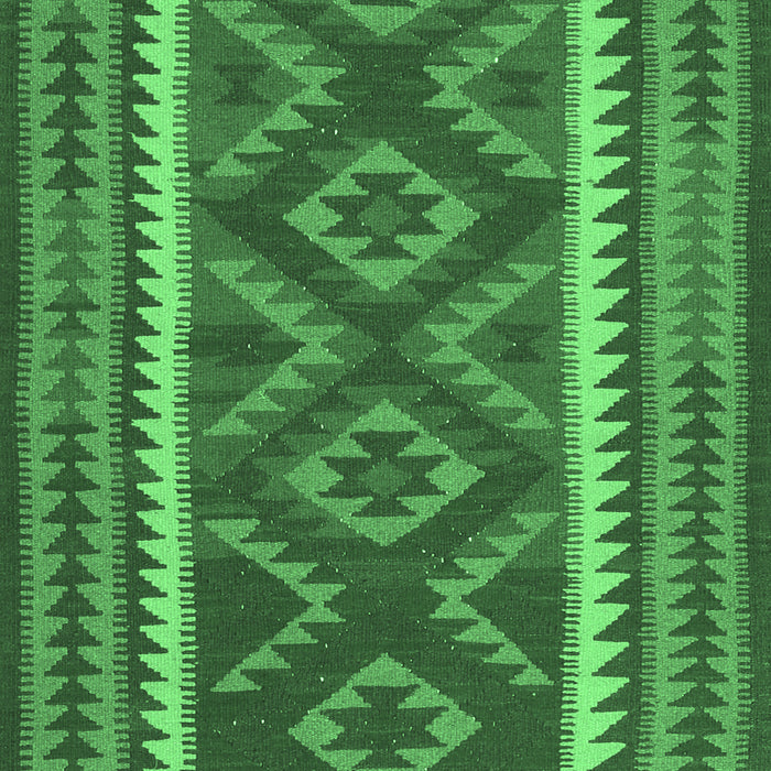 Machine Washable Oriental Emerald Green Traditional Area Rugs, wshcon2412emgrn