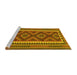 Sideview of Machine Washable Oriental Yellow Traditional Rug, wshcon2412yw