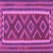 Square Machine Washable Oriental Purple Traditional Area Rugs, wshcon2412pur