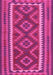 Machine Washable Oriental Pink Traditional Rug, wshcon2412pnk