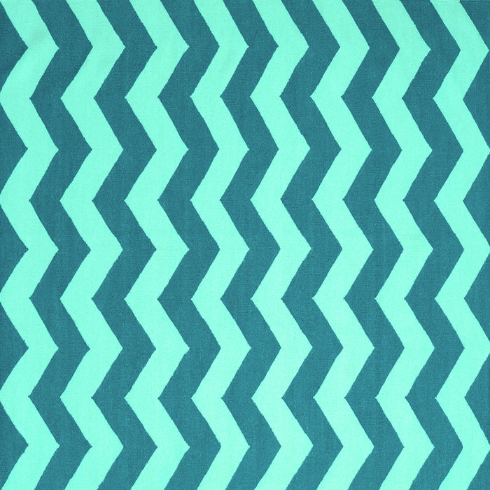 Square Abstract Turquoise Contemporary Rug, con2413turq