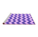 Sideview of Machine Washable Abstract Purple Contemporary Area Rugs, wshcon2413pur