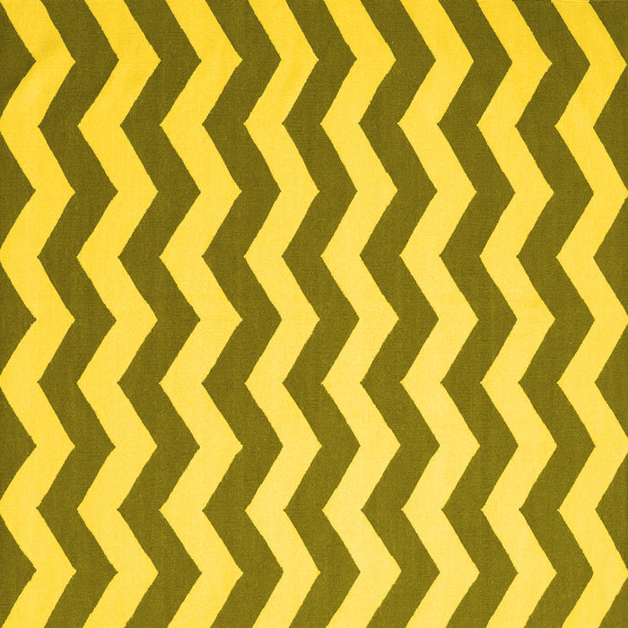 Square Machine Washable Abstract Yellow Contemporary Rug, wshcon2413yw