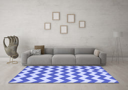 Machine Washable Abstract Blue Contemporary Rug in a Living Room, wshcon2413blu