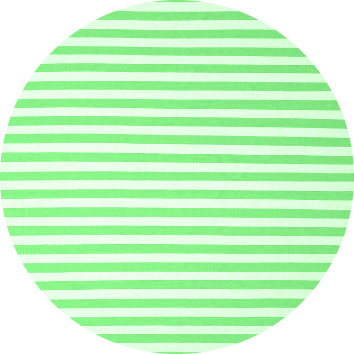 Round Machine Washable Solid Emerald Green Modern Area Rugs, wshcon2414emgrn