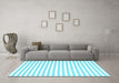 Machine Washable Solid Light Blue Modern Rug in a Living Room, wshcon2414lblu