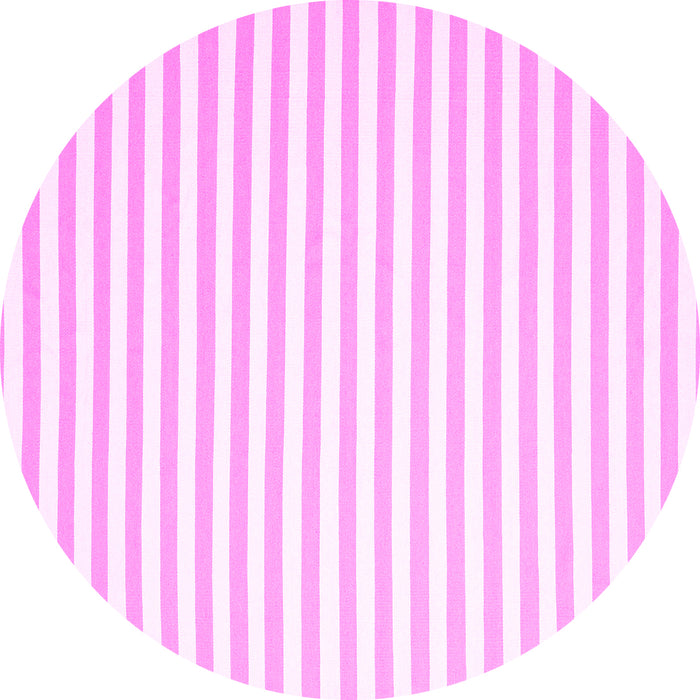 Round Machine Washable Solid Pink Modern Rug, wshcon2414pnk