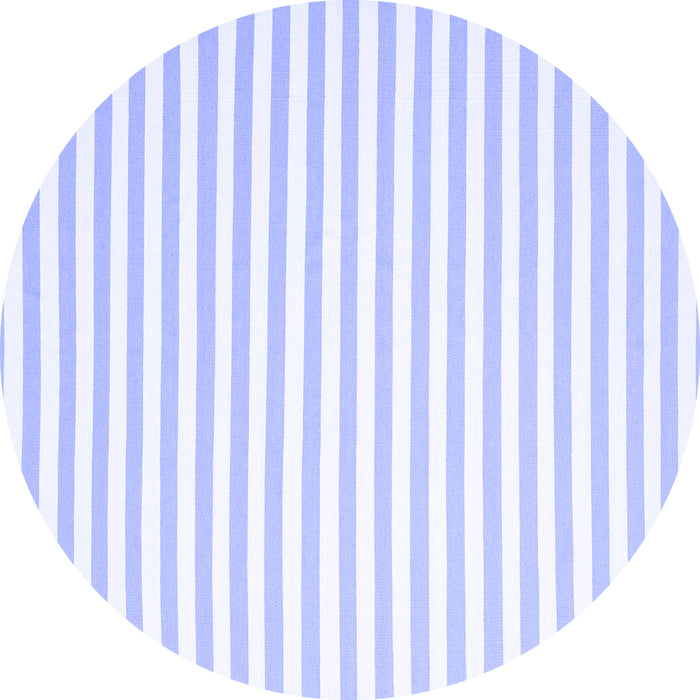 Round Machine Washable Solid Blue Modern Rug, wshcon2414blu