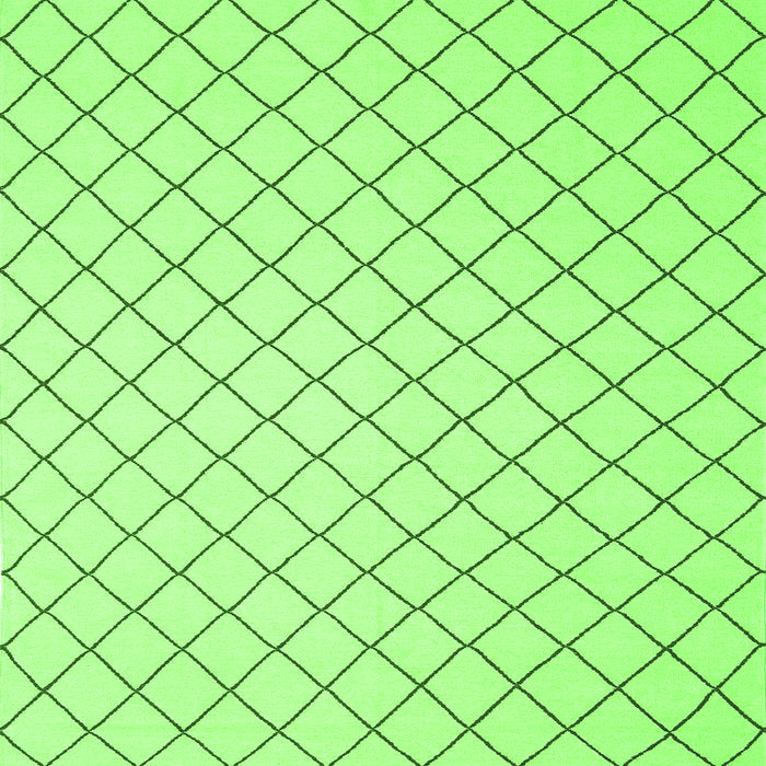 Round Machine Washable Solid Green Modern Area Rugs, wshcon2415grn